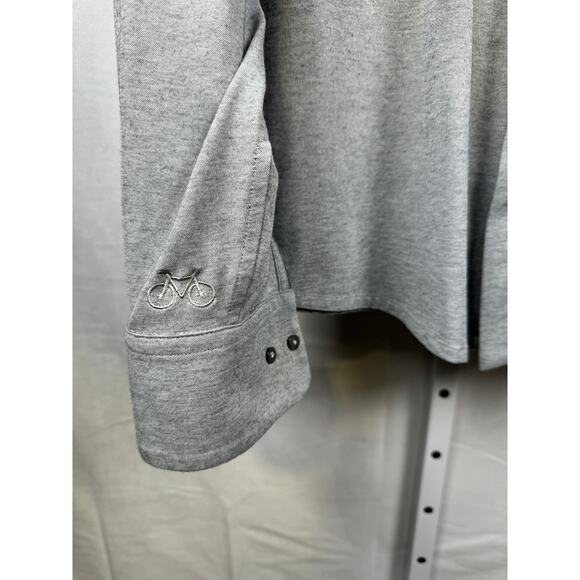 Kit and Ace Long Sleeve Hidden Button Up Dress Shirt Gray Men's Size XL - Picture 3 of 3